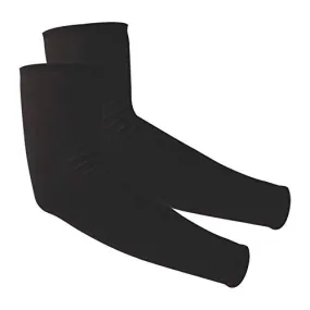 2 Pairs UV Sun Protection Cooling Arm Sleeves for Cycling, Running, Golf, Driving Sleeves for Men & Women (Black   Black)
