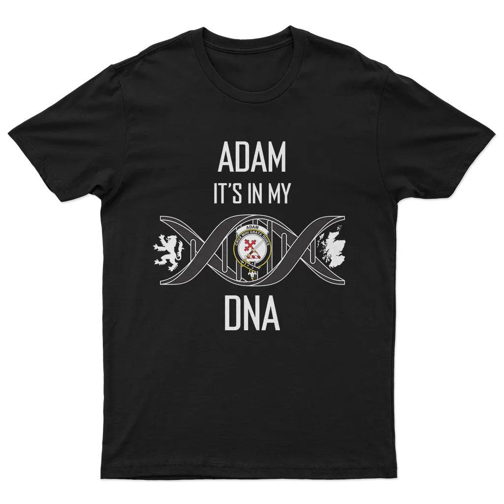Adam Family Crest DNA In Me Mens Cotton T Shirt