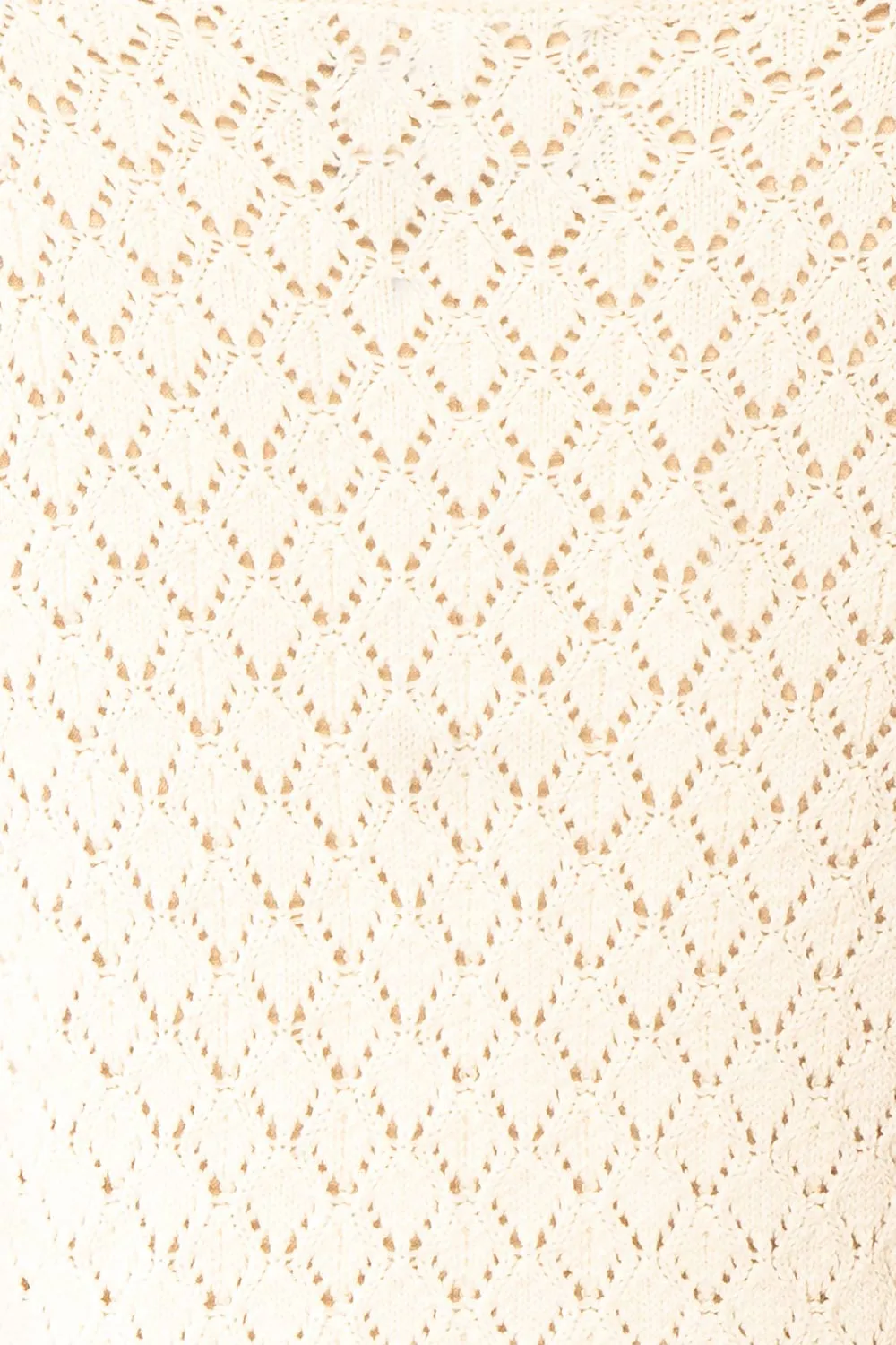Alverine | Knit Ivory Top w/ Drawstrings