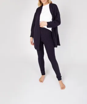 Aran Leggings Midnight Blue