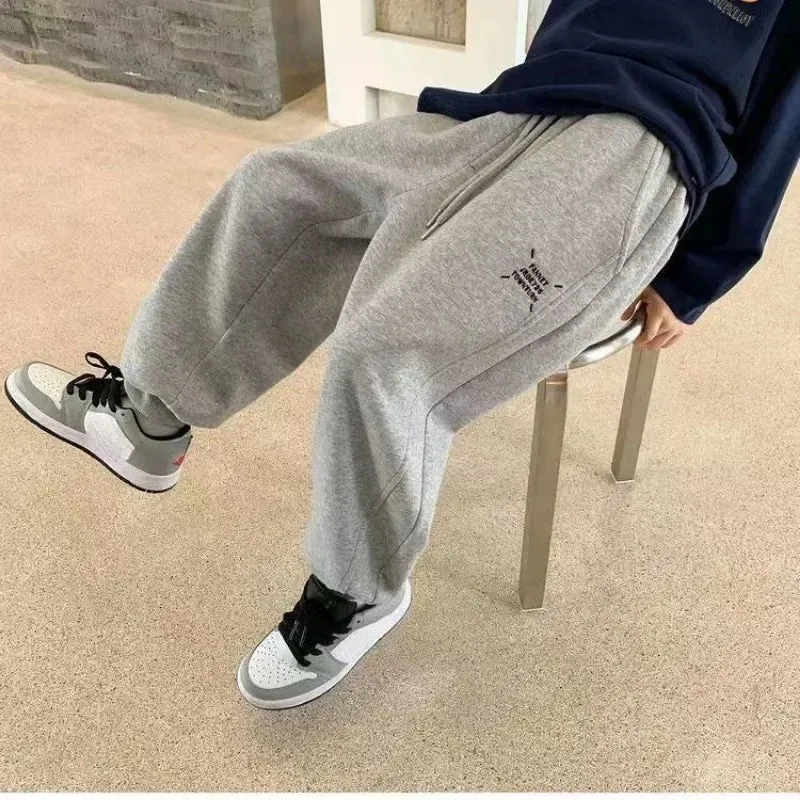 Autumn Kids Boys Thin Letter Sweatpant Ankle Length Harem Pant 3 y Young Child Clothes Spring Girls Elastic Waist Sport Trousers