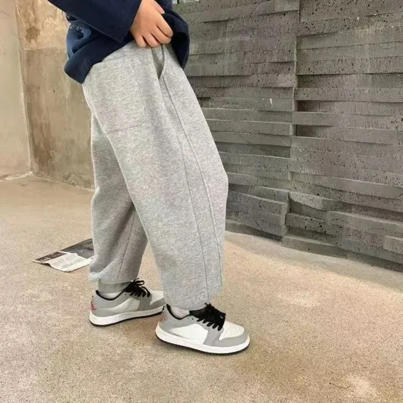 Autumn Kids Boys Thin Letter Sweatpant Ankle Length Harem Pant 3 y Young Child Clothes Spring Girls Elastic Waist Sport Trousers