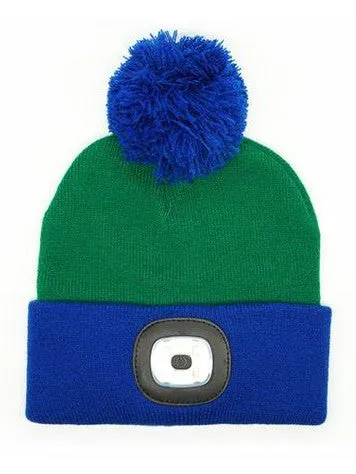 Beanie Hat   Night Owl Lighted Green Kids  Ngtsk-Grn