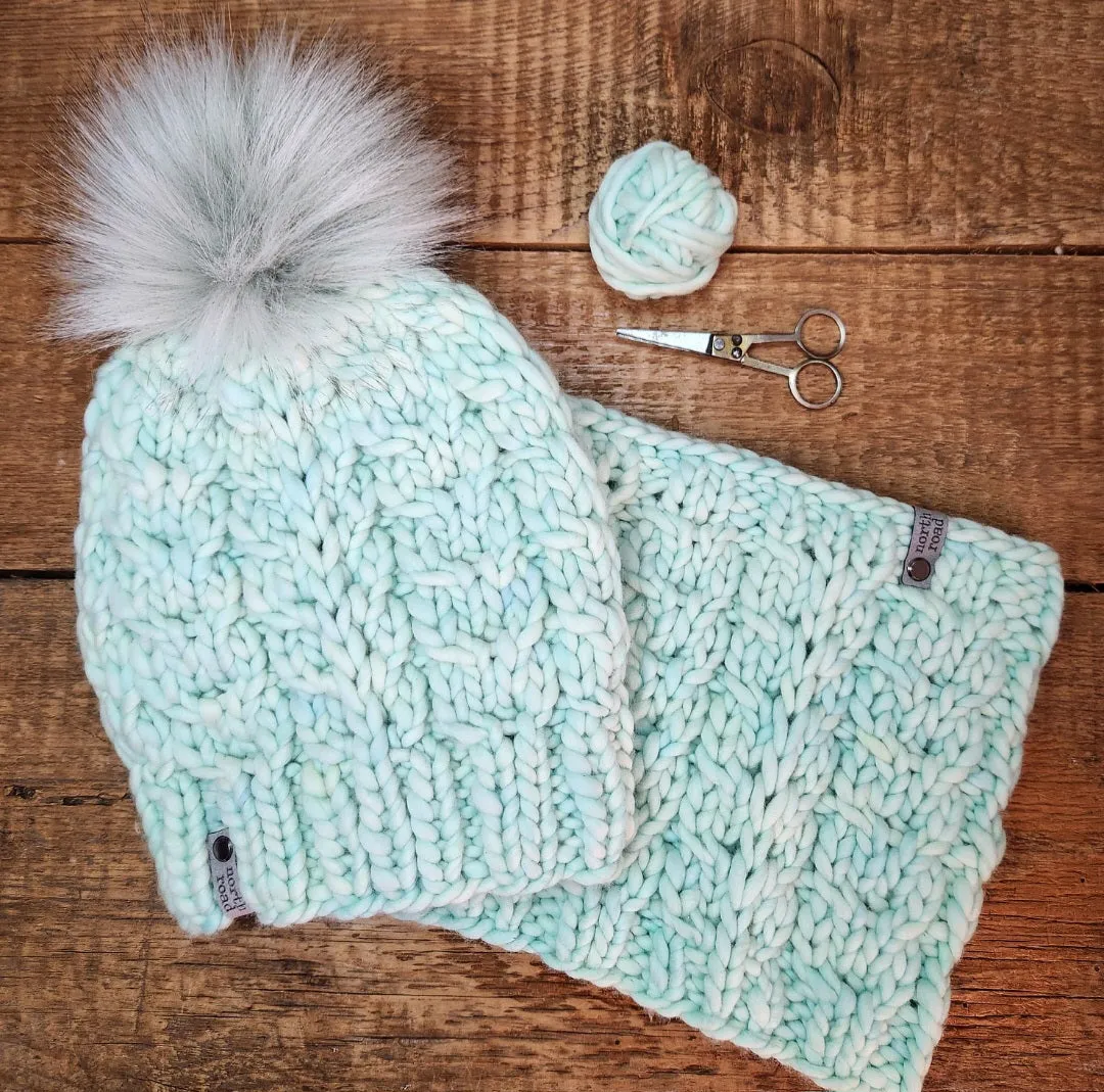 Birch Leaves Beanie Knitting Pattern