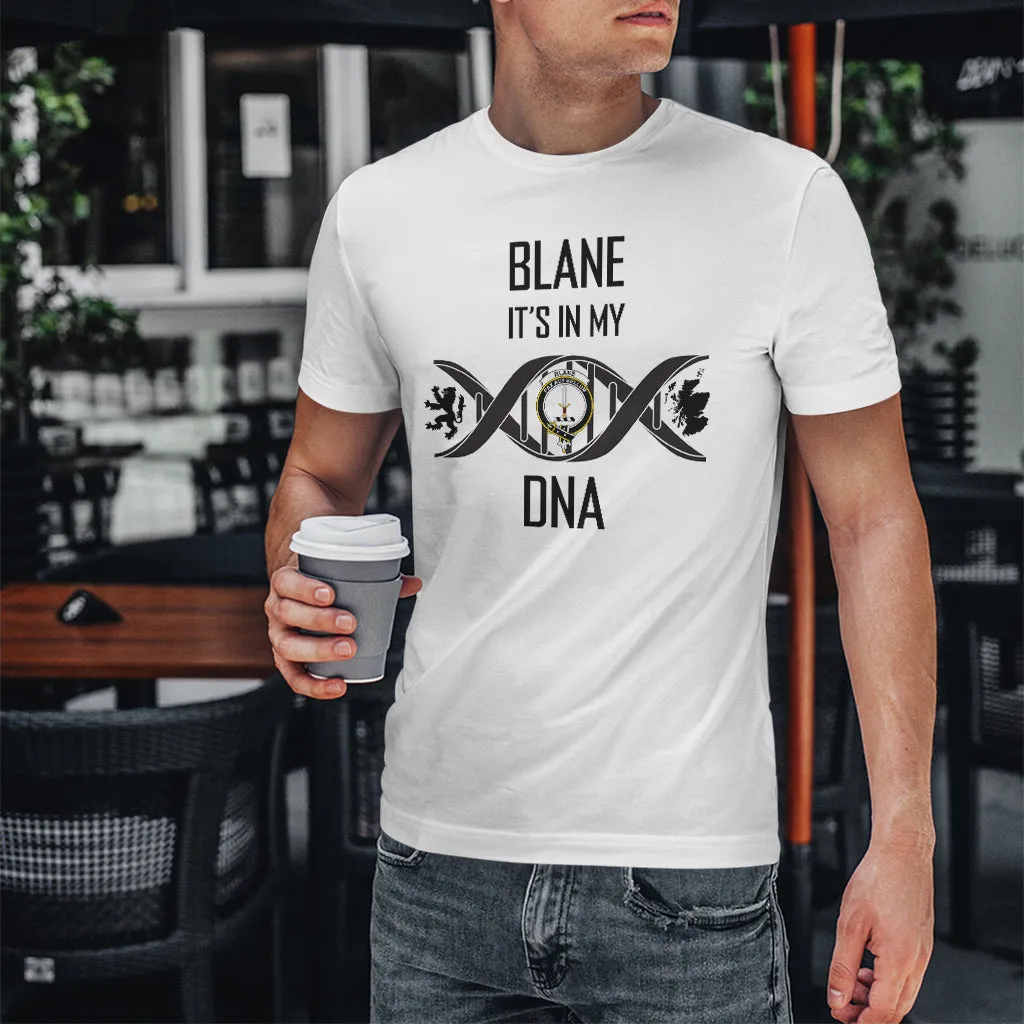Blane Family Crest DNA In Me Mens Cotton T Shirt