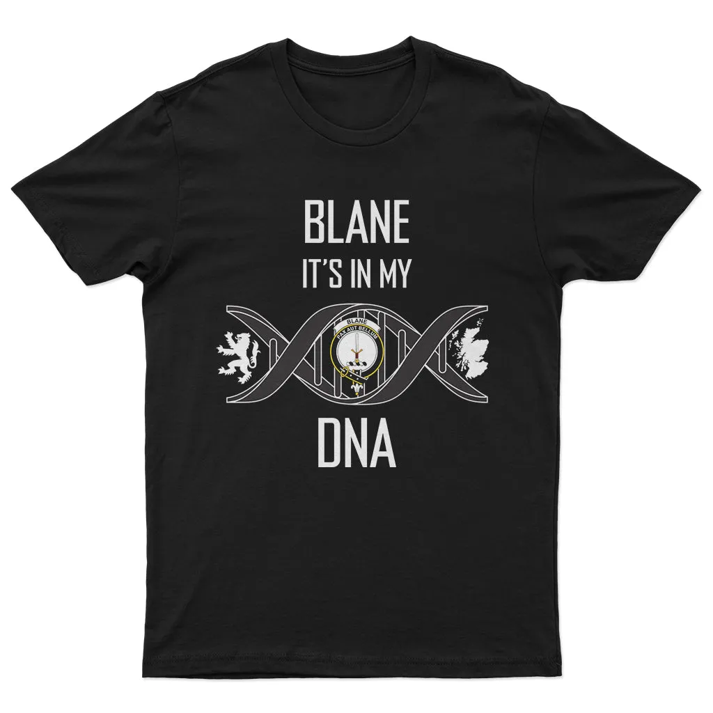Blane Family Crest DNA In Me Mens Cotton T Shirt