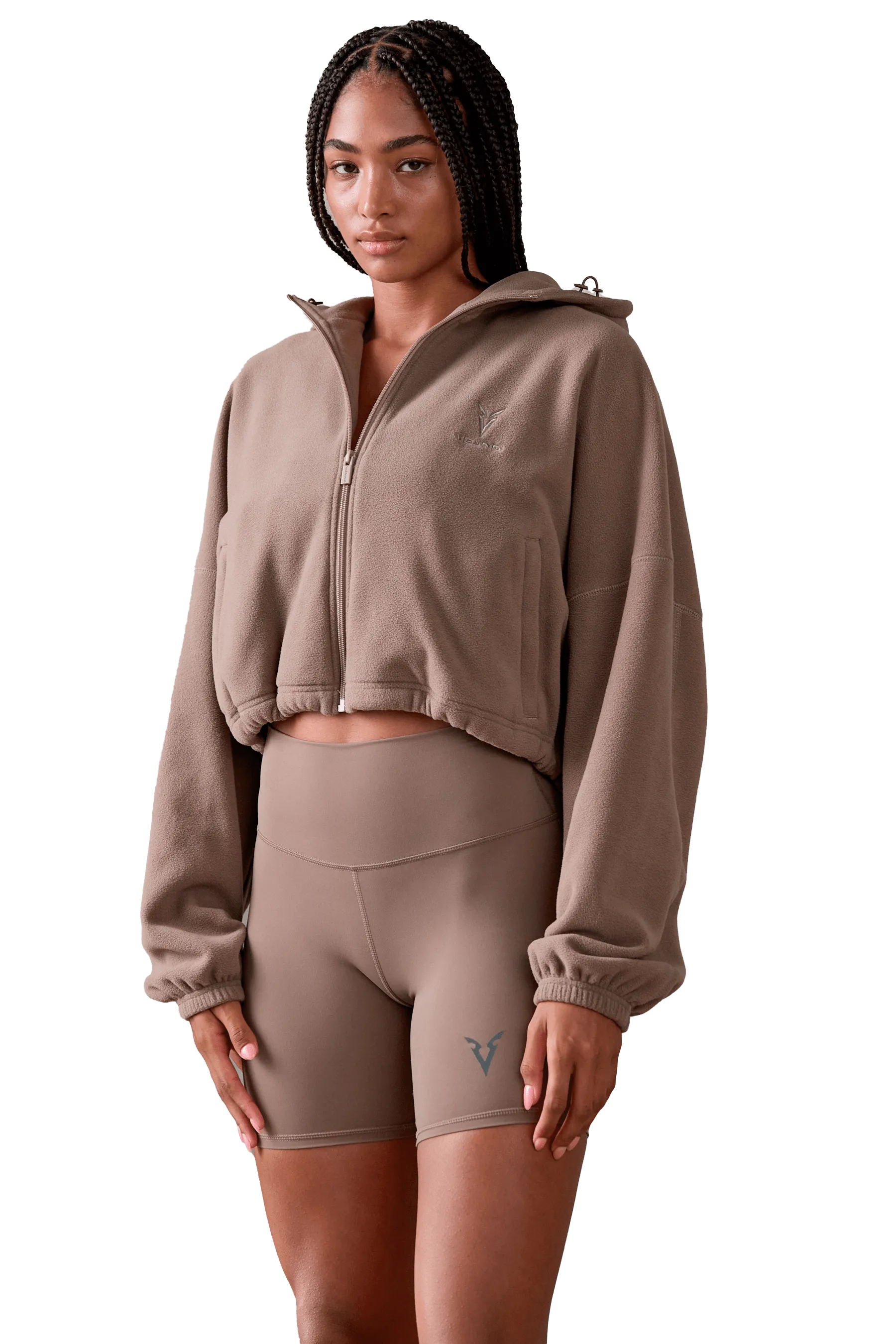 BOXY BOMBER JACKET - Tan