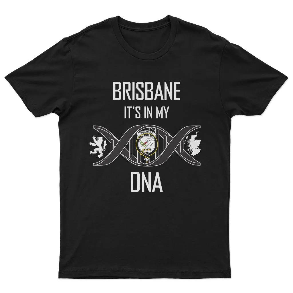 Brisbane Family Crest DNA In Me Mens Cotton T Shirt