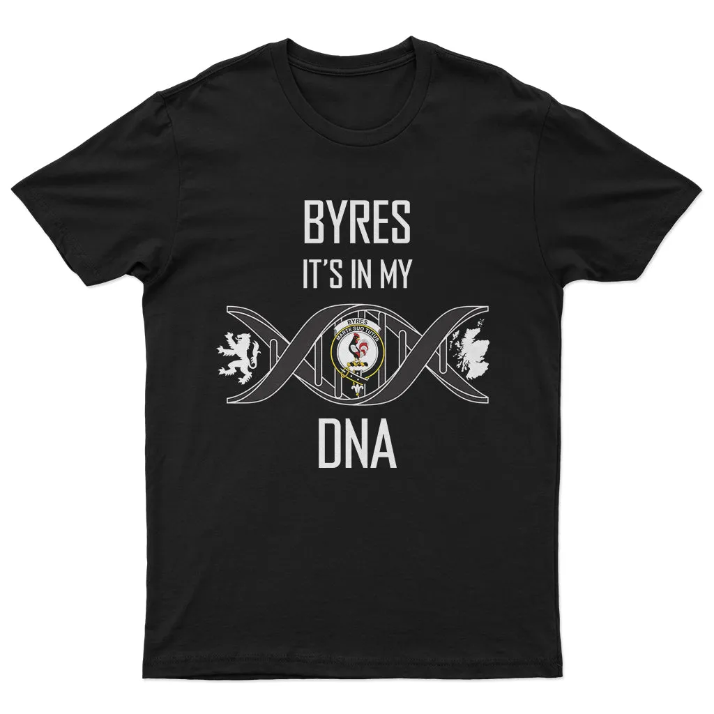 Byres (Byses) Family Crest DNA In Me Mens Cotton T Shirt