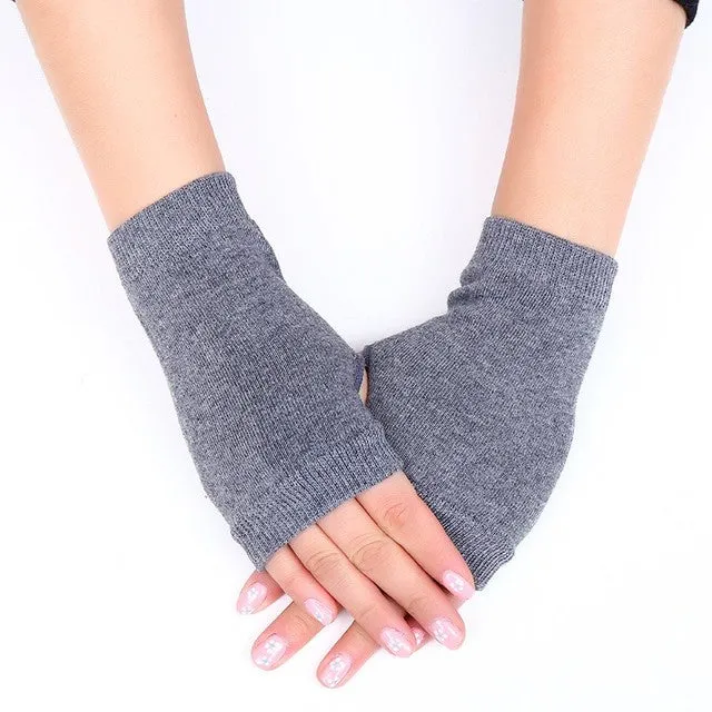 Cashmere Short Wrist Warmers Pair