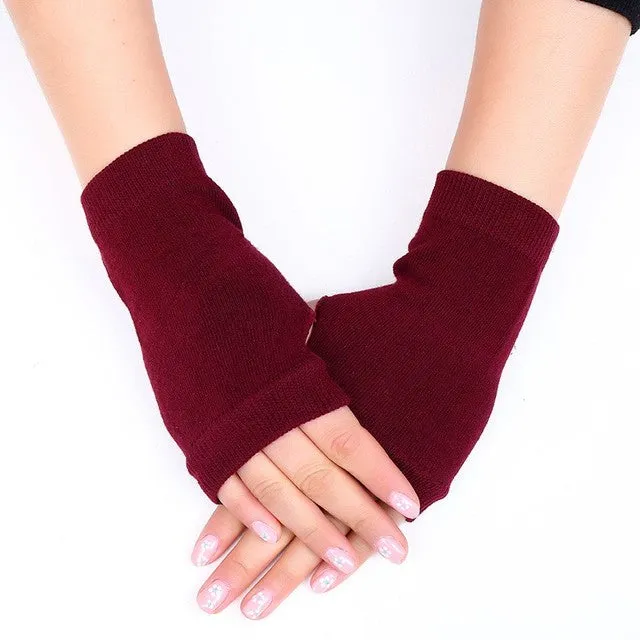 Cashmere Short Wrist Warmers Pair