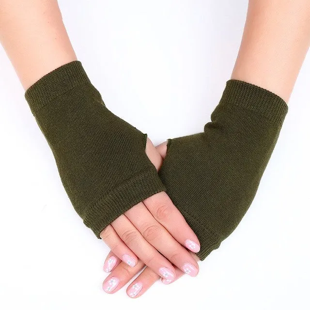 Cashmere Short Wrist Warmers Pair