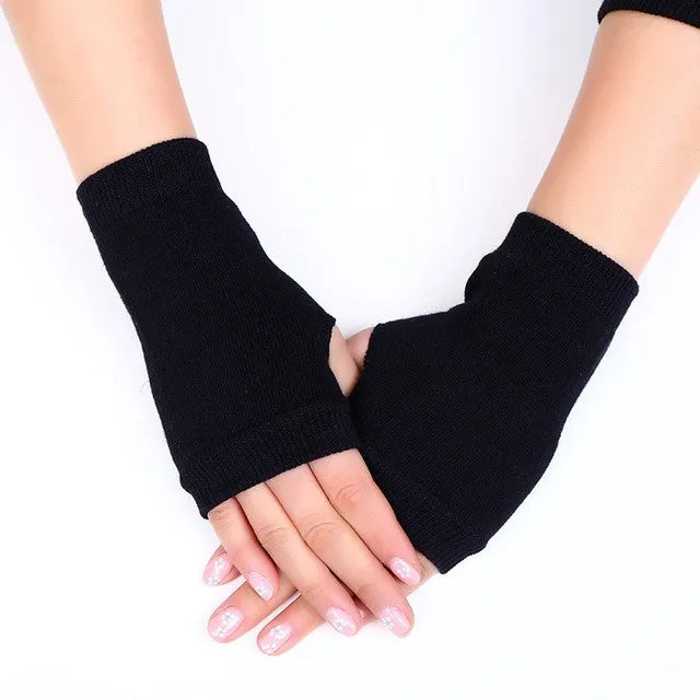 Cashmere Short Wrist Warmers Pair
