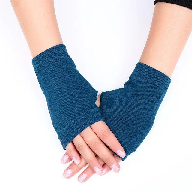 Cashmere Short Wrist Warmers Pair