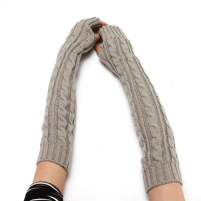 Cozy Crochet Knit Wrist Warmer Arm Sleeves Choice of 7 Colors