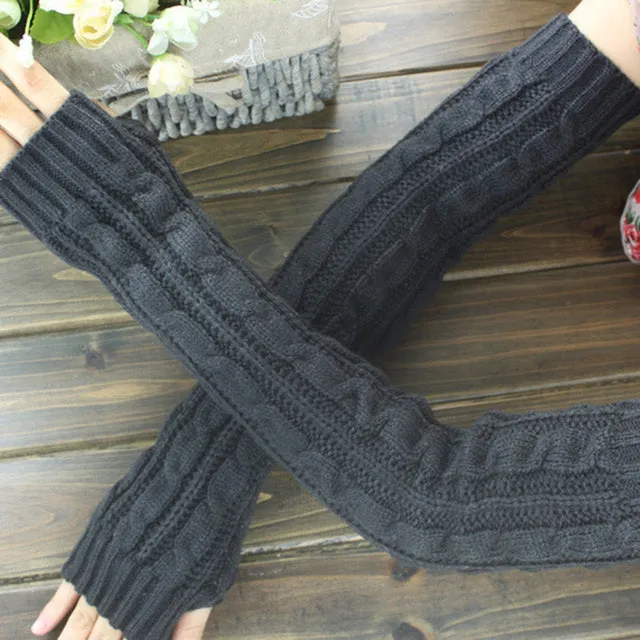 Cozy Crochet Knit Wrist Warmer Arm Sleeves Choice of 7 Colors