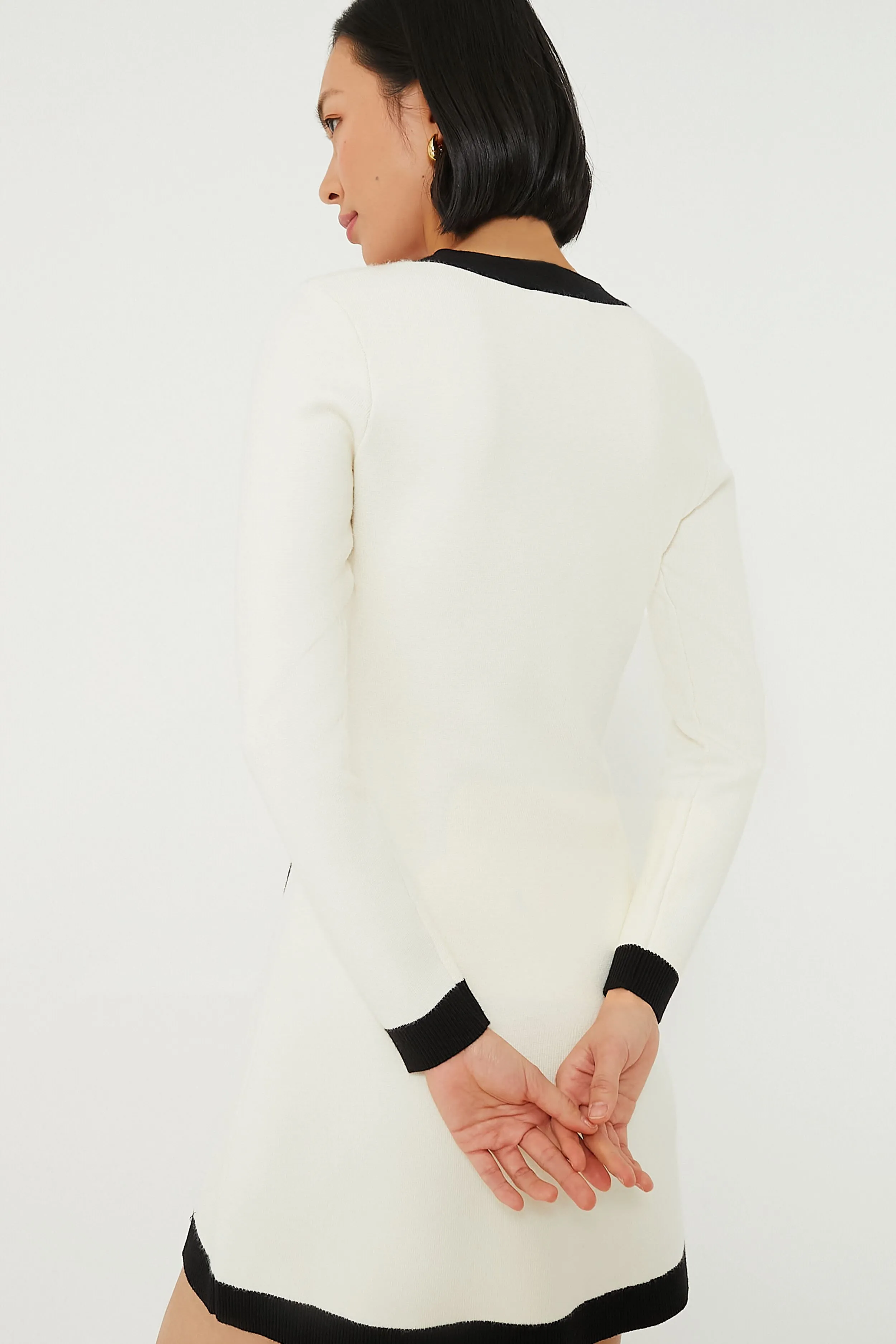 Cream & Black Elizabeth Knit Dress