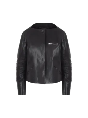 Cropped Leather Jacket