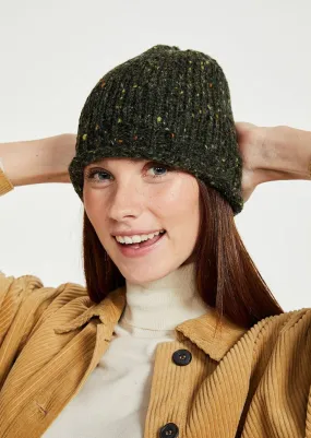 Donegal Wool Beanie Hat | Green