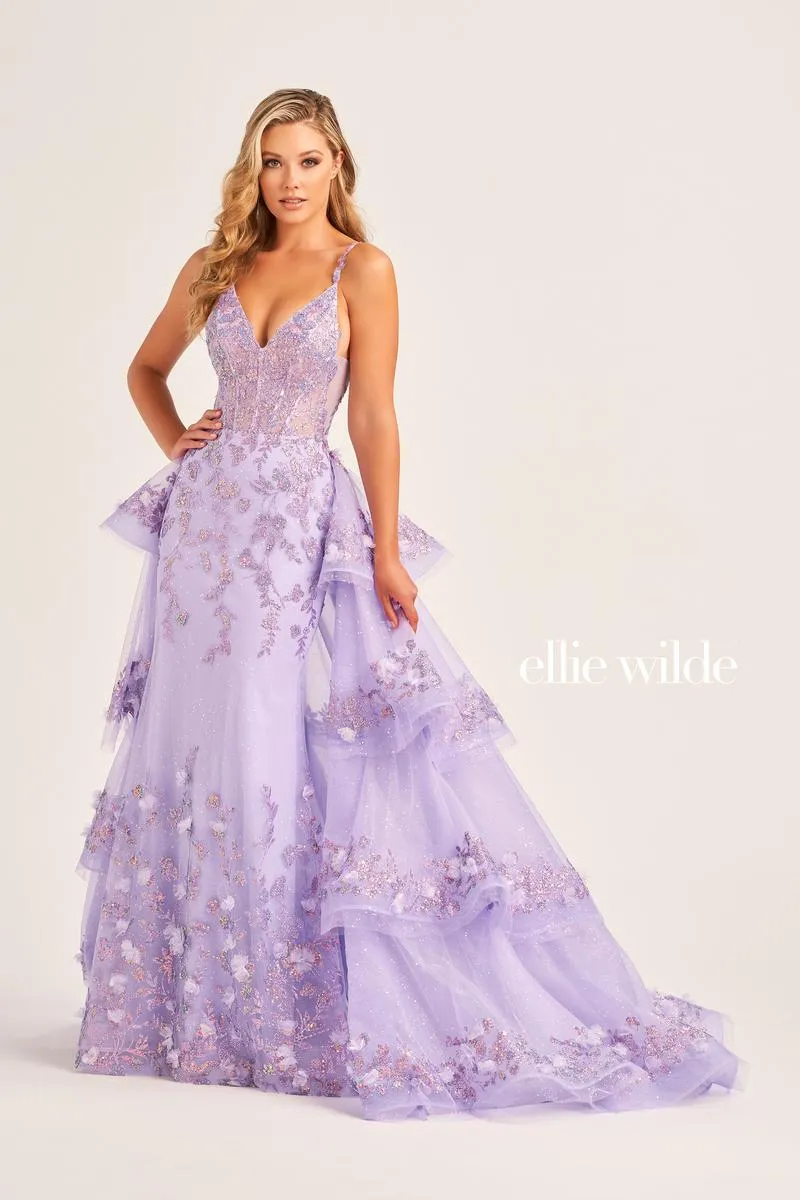 Ellie Wilde Fit and Flare Prom Dress EW35045
