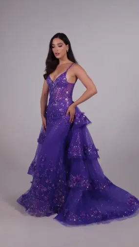 Ellie Wilde Fit and Flare Prom Dress EW35045