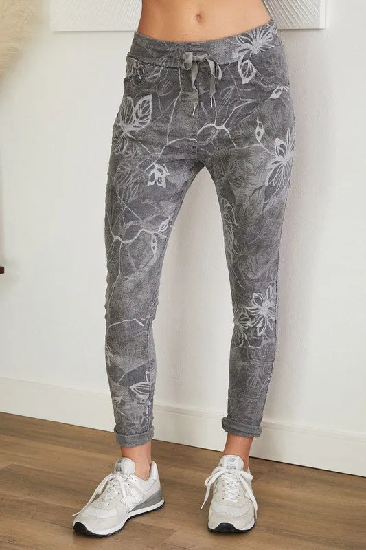 Floral Crinkle Jogger