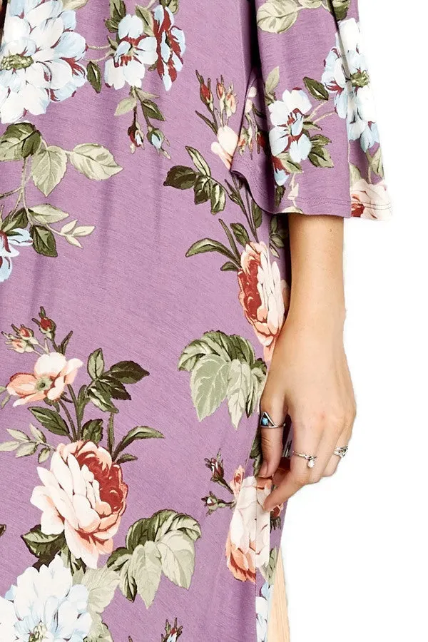 Floral Vibes Choker Swing Dress, Orchid
