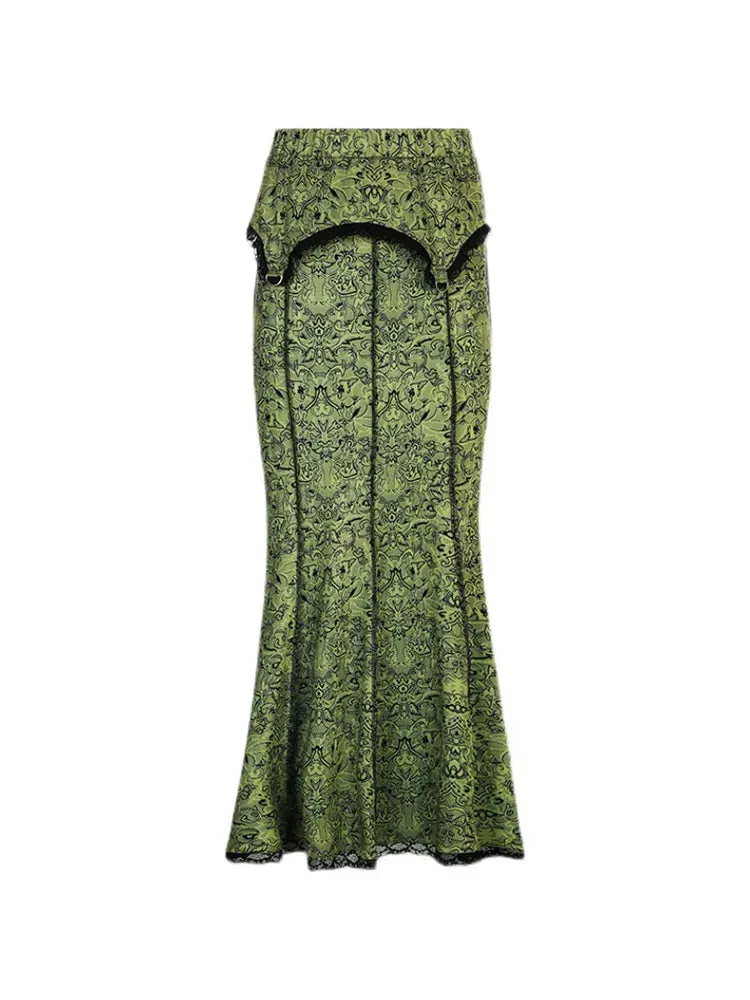Girlary Woman Korean Skirt Preppy Style Pleated Streetwear Skirt All-match A-line Sexy Skirt Gyaru Maxi Coquette Patchwork Cozy Ins