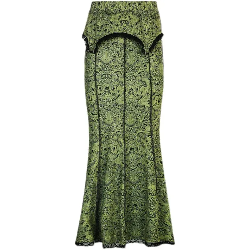 Girlary Woman Korean Skirt Preppy Style Pleated Streetwear Skirt All-match A-line Sexy Skirt Gyaru Maxi Coquette Patchwork Cozy Ins