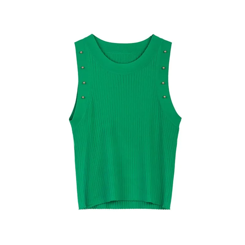 Green Slim Cami Top