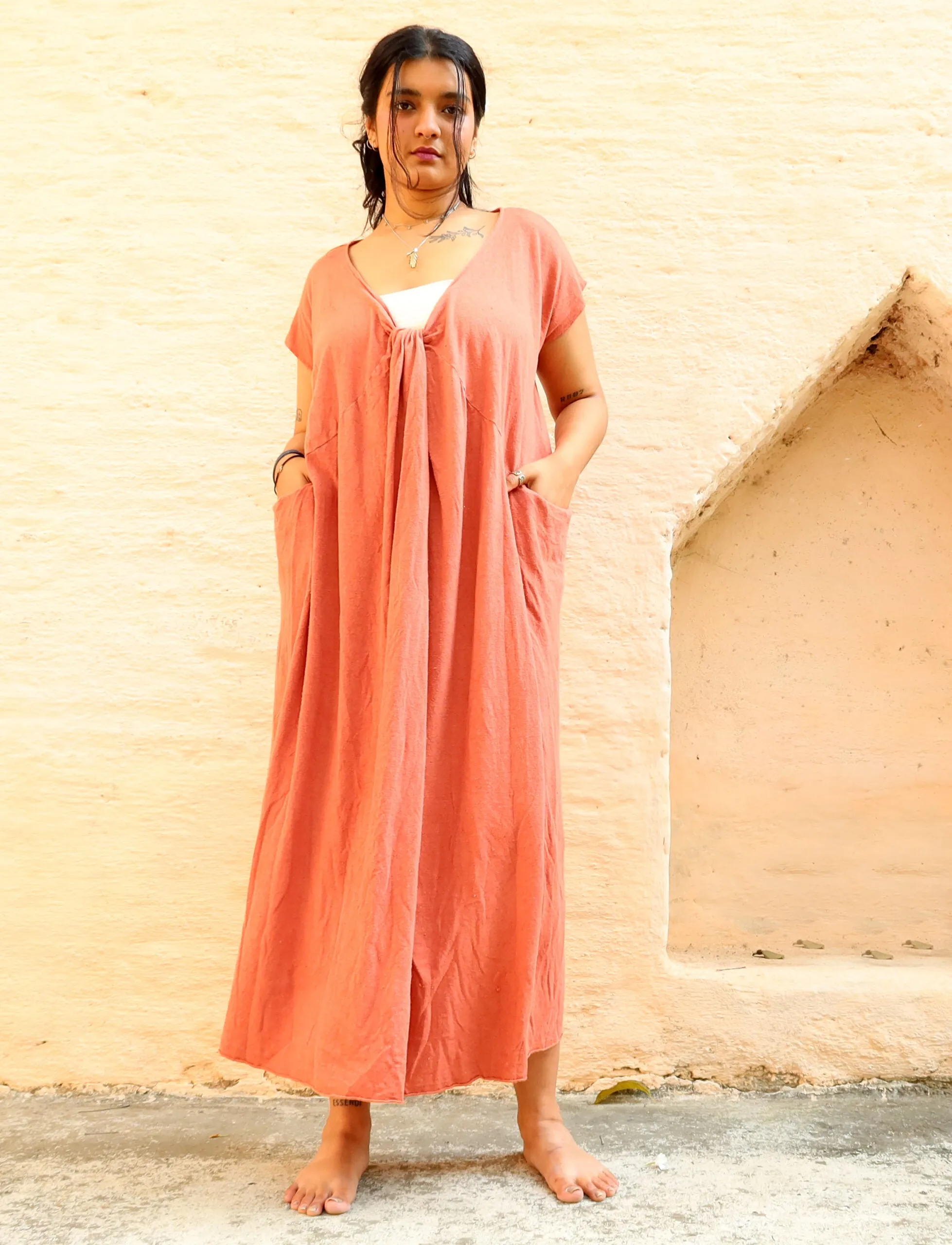 Heart Origami Long Kaftan