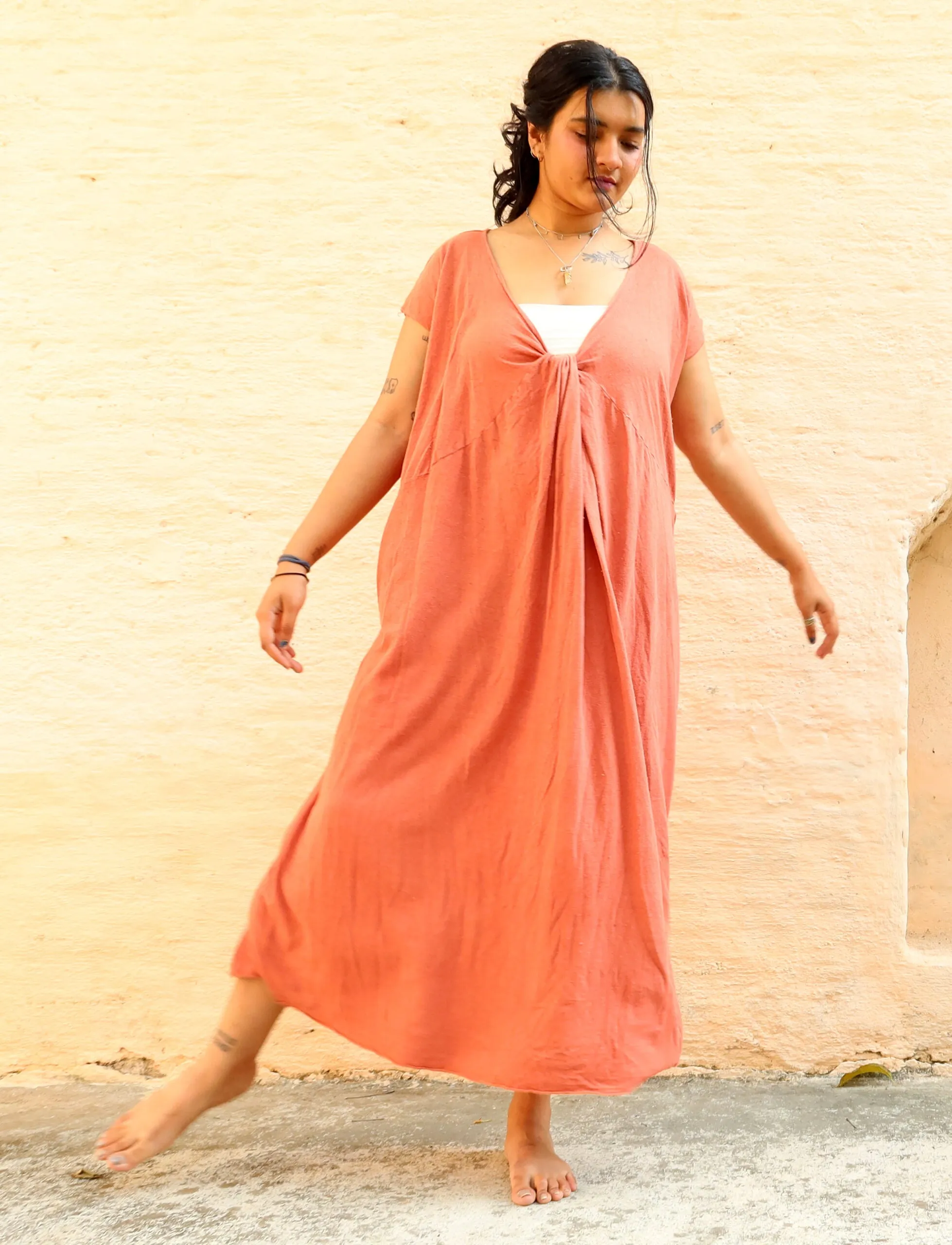 Heart Origami Long Kaftan