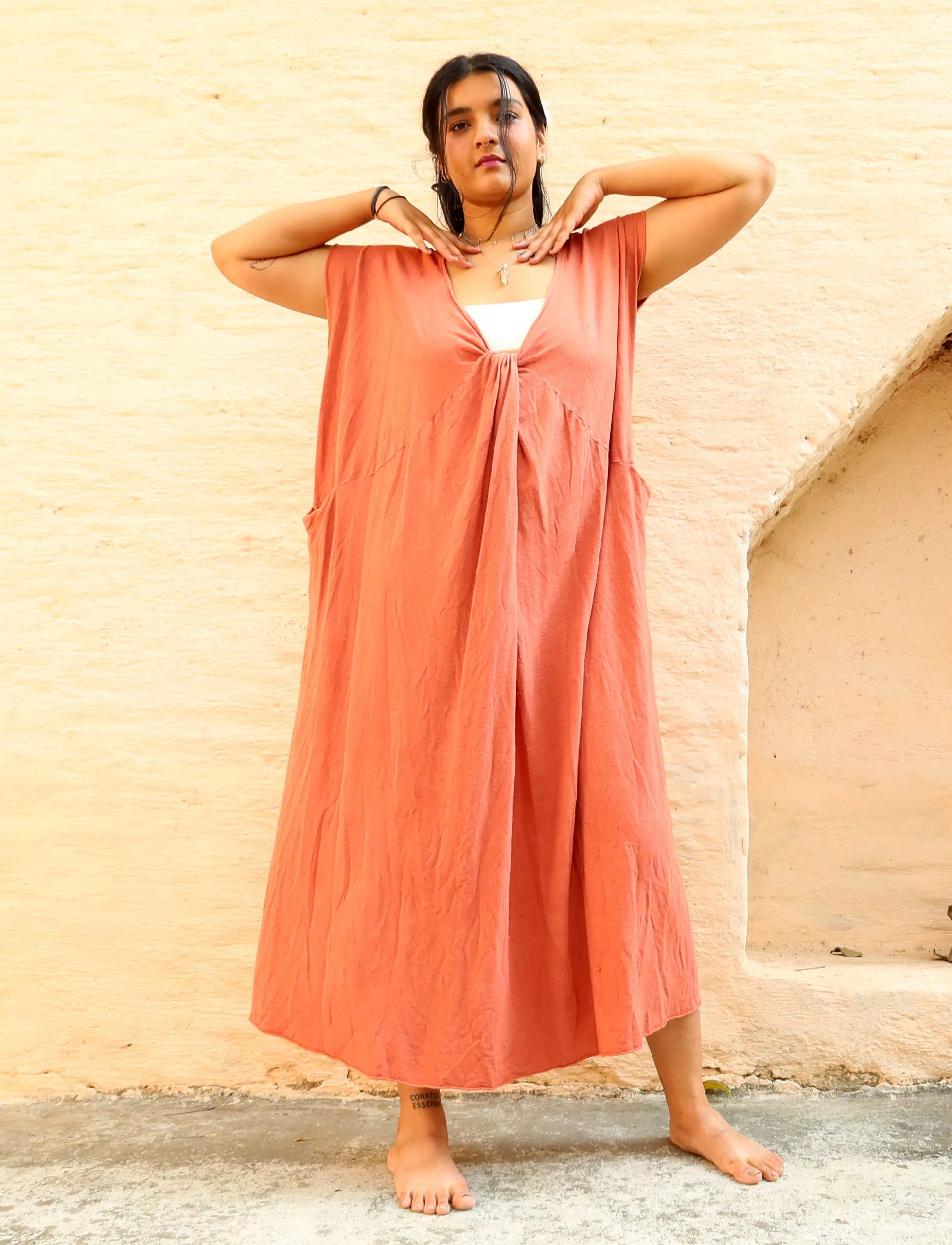 Heart Origami Long Kaftan