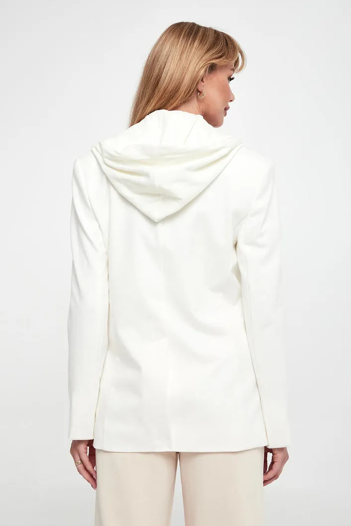 Hooded Blazer - White