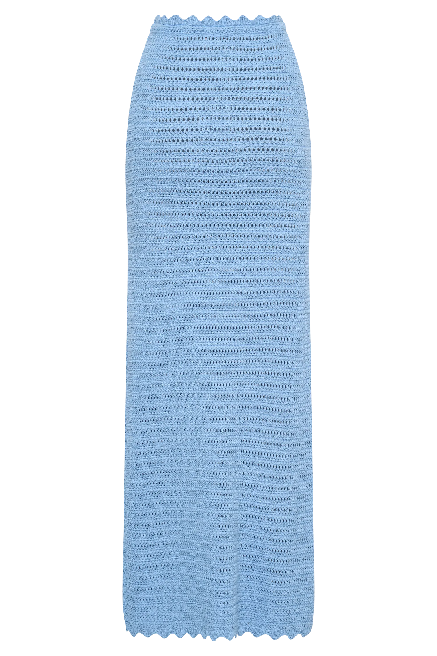 Jadia Crochet Fishtail Maxi Skirt - Cornflower Blue