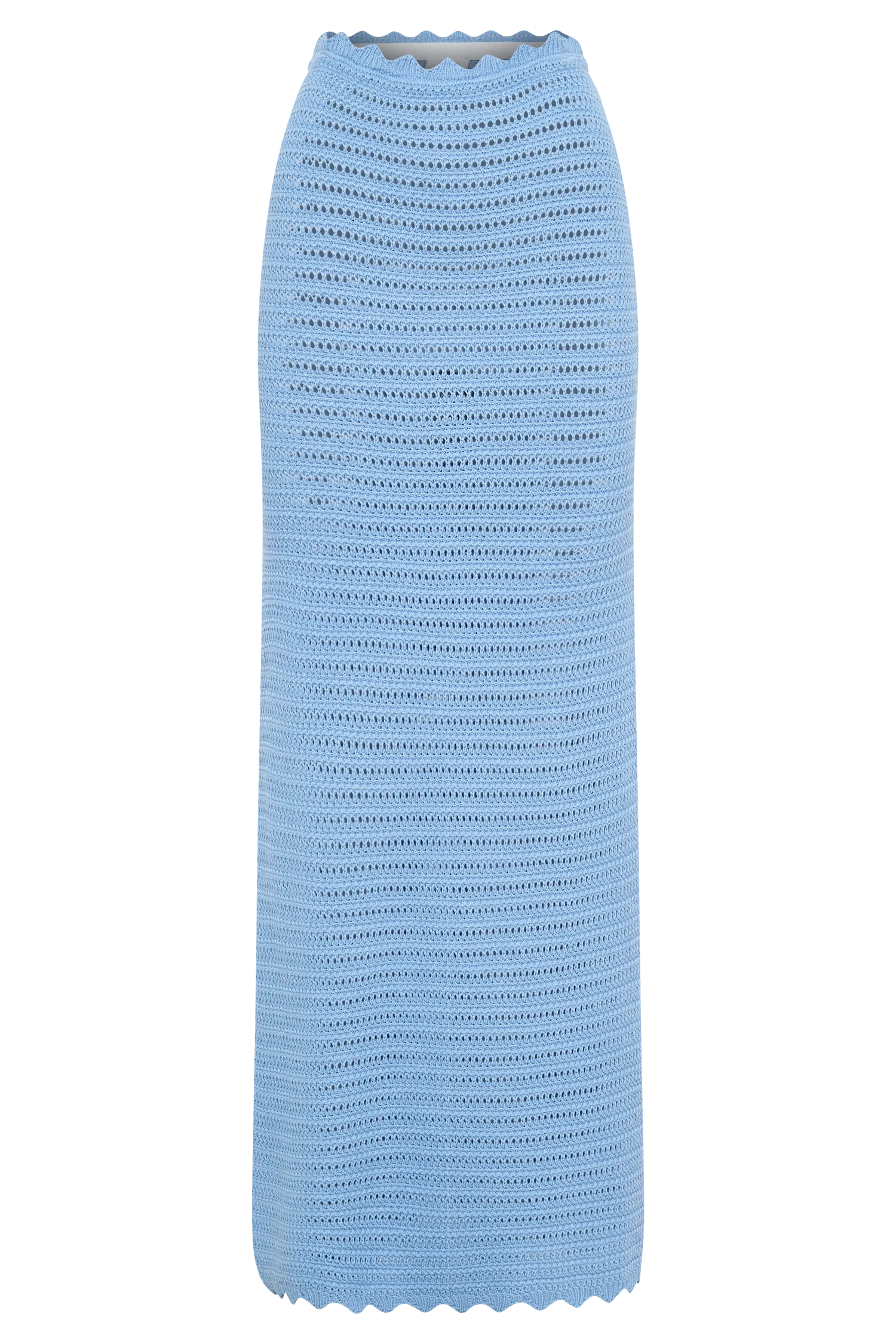 Jadia Crochet Fishtail Maxi Skirt - Cornflower Blue