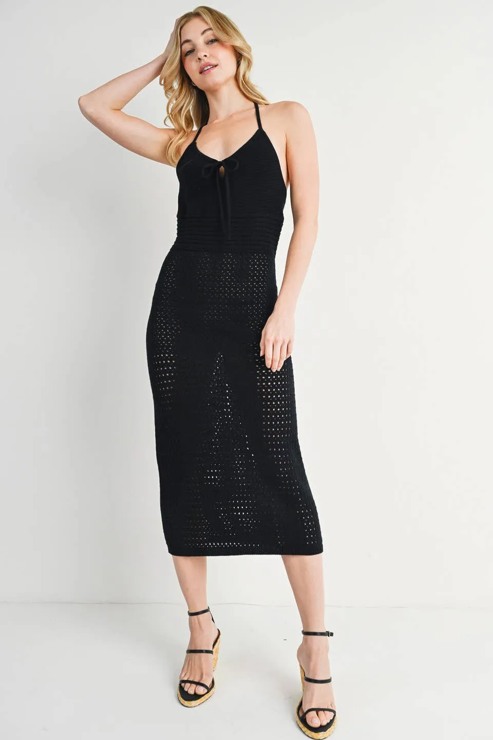 La Playa Crochet Knit Dress