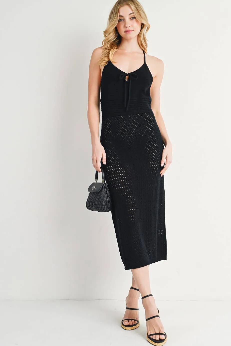 La Playa Crochet Knit Dress