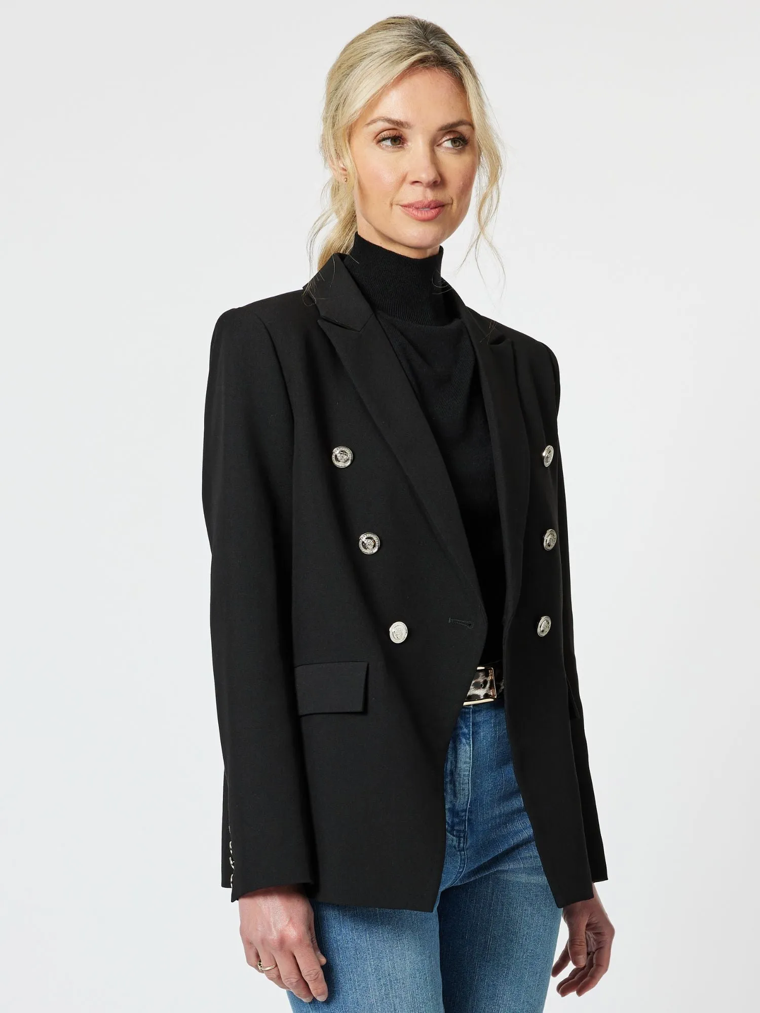Lauren Double Breasted Blazer - Black
