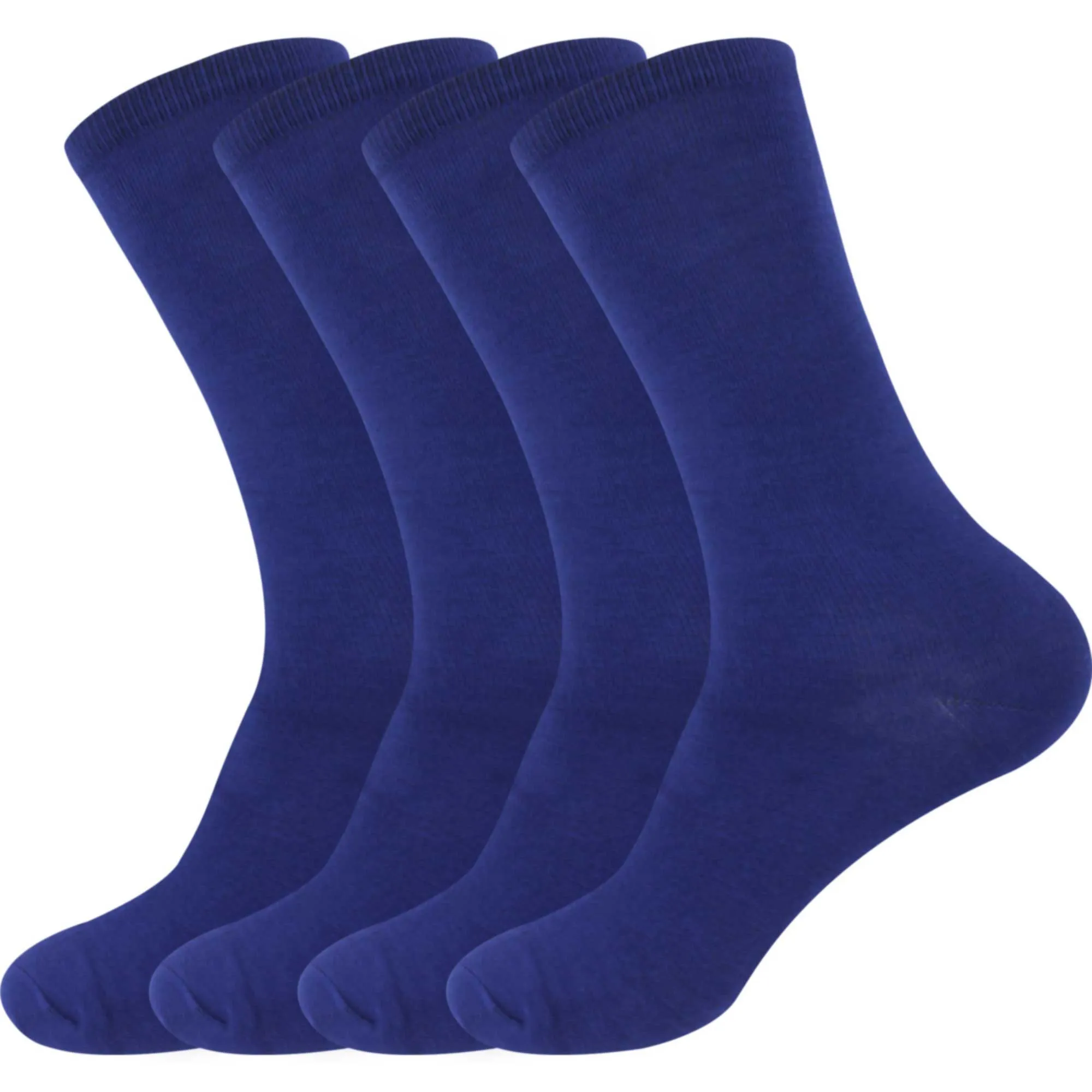 Men's Rayon from Bamboo Fiber Mid-Calf Socks - 4 Pair