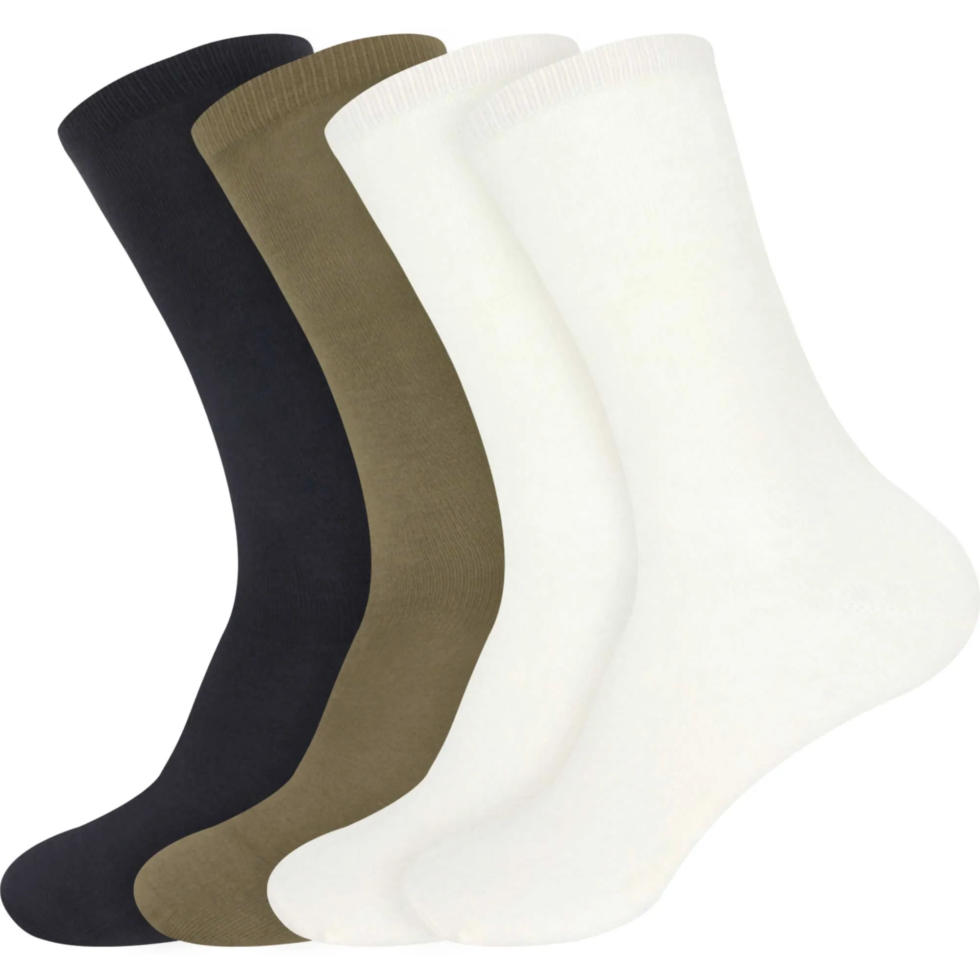 Men's Rayon from Bamboo Fiber Mid-Calf Socks - 4 Pair