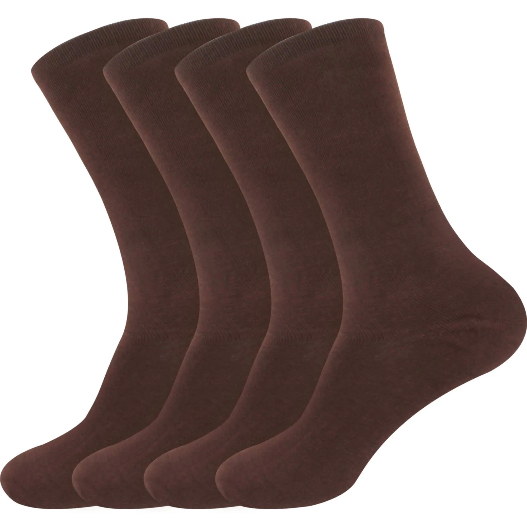 Men's Rayon from Bamboo Fiber Mid-Calf Socks - 4 Pair