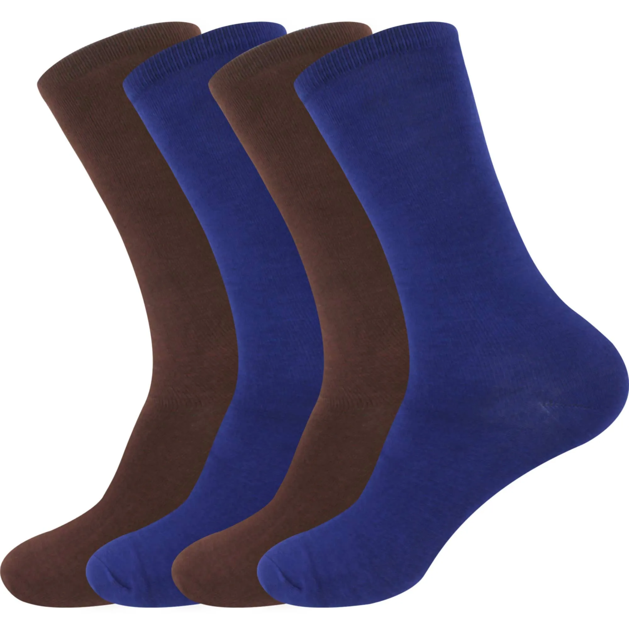 Men's Rayon from Bamboo Fiber Mid-Calf Socks - 4 Pair