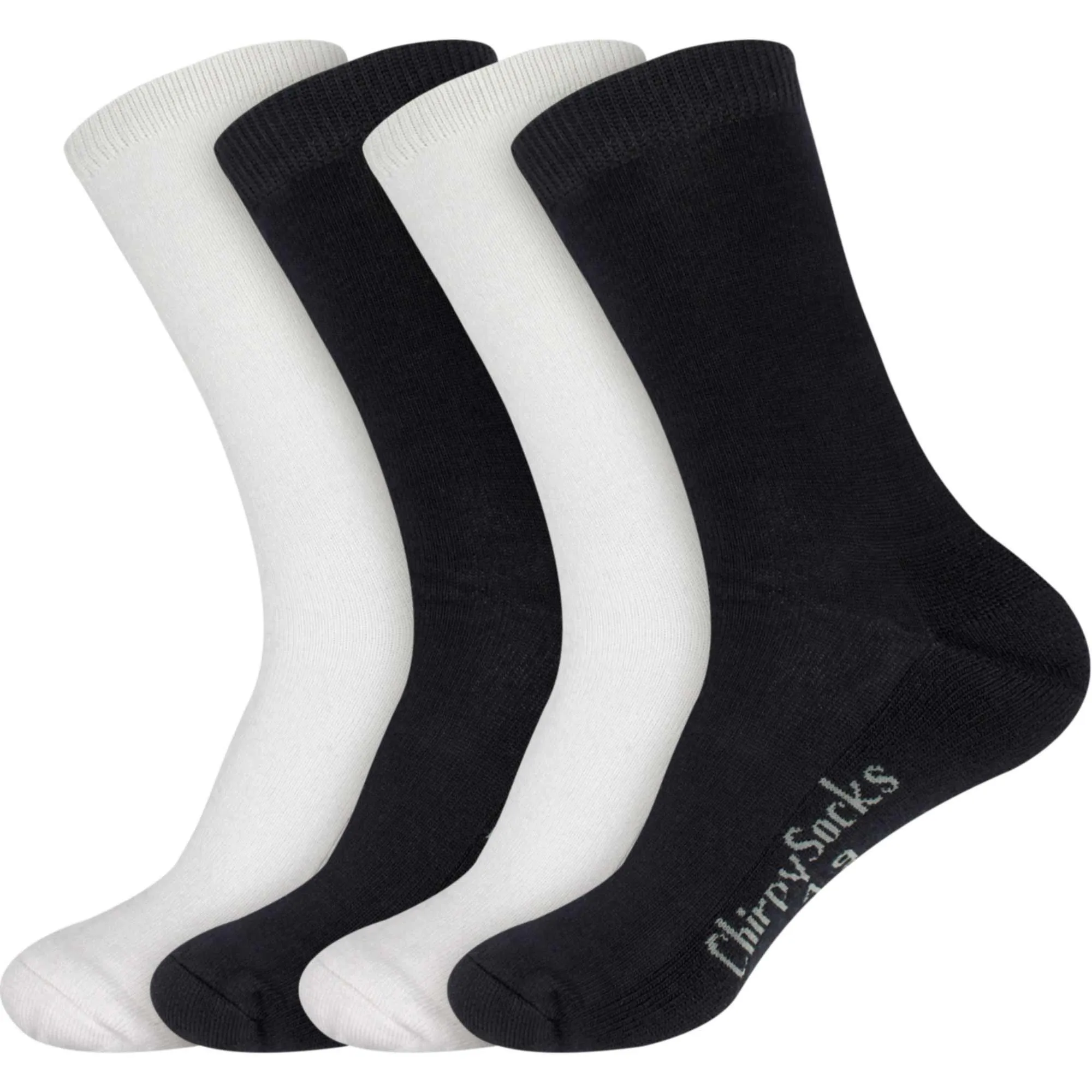 Men's Rayon from Bamboo Fiber Mid-Calf Socks - 4 Pair