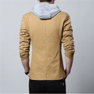 Mens Street Style Hooded Blazer