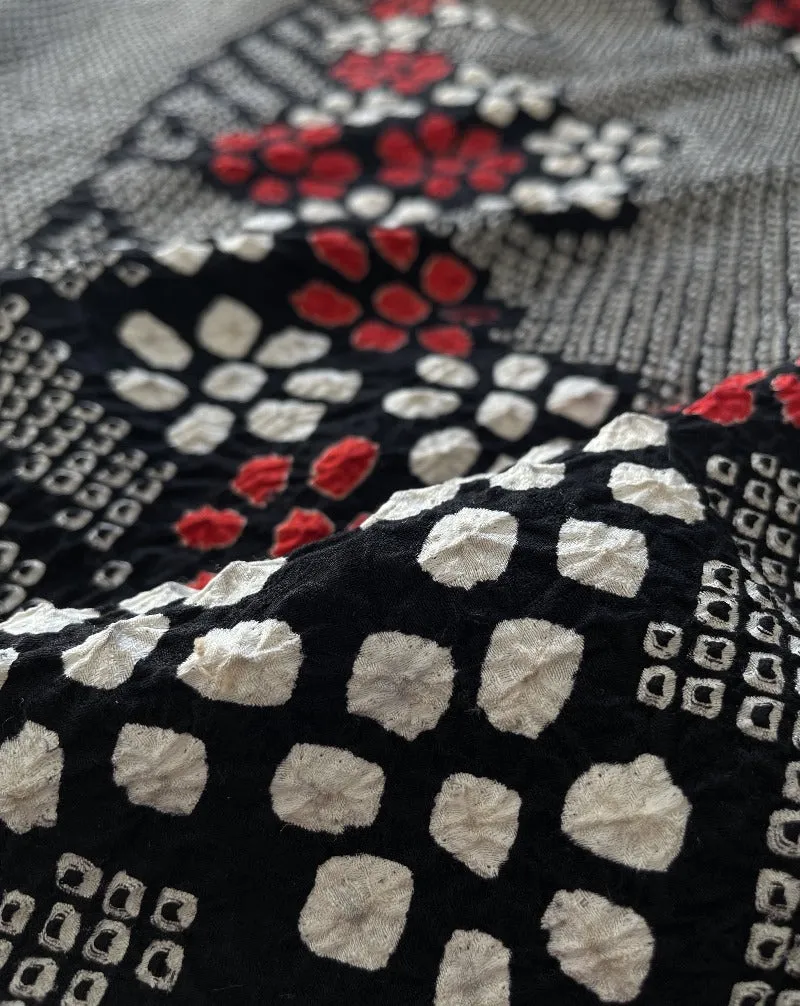 Modern Flower Shibori Haori Kimono Jacket