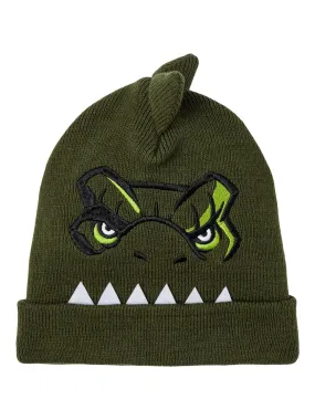 name it mini JOVANNI JURASSIC WORLD KNIT HAT - Rifle Green