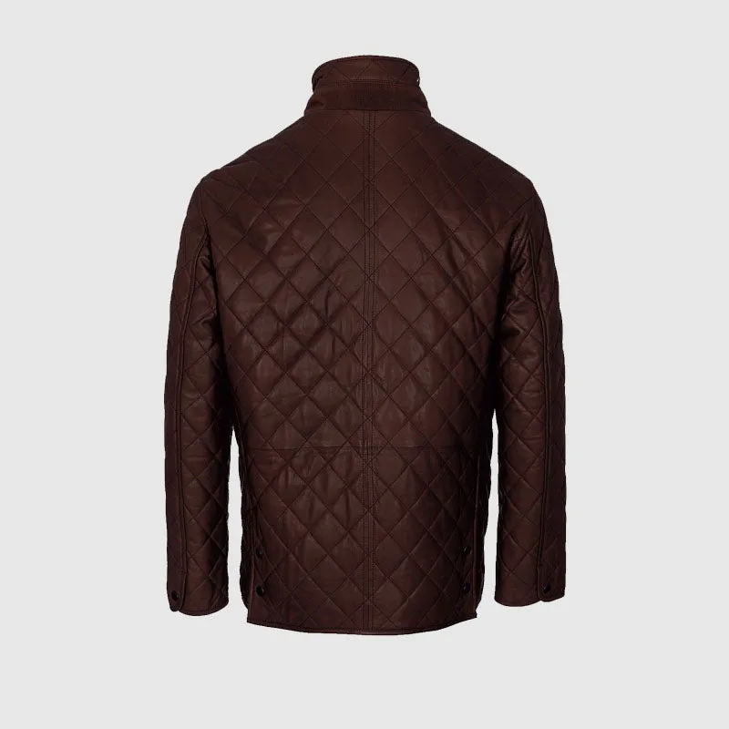 New Best Mens High Quality Criss Cross Brown Country Coat