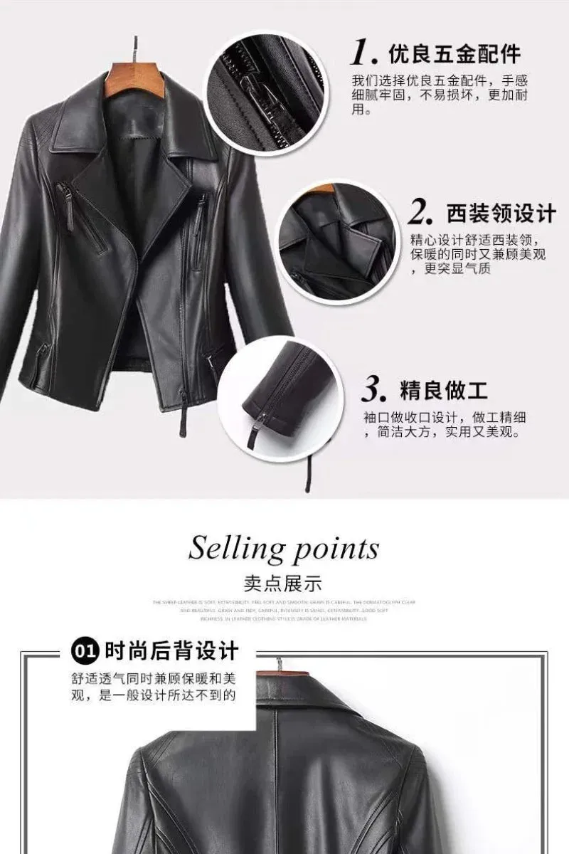New Sheepskin Genuine Leather Jacket