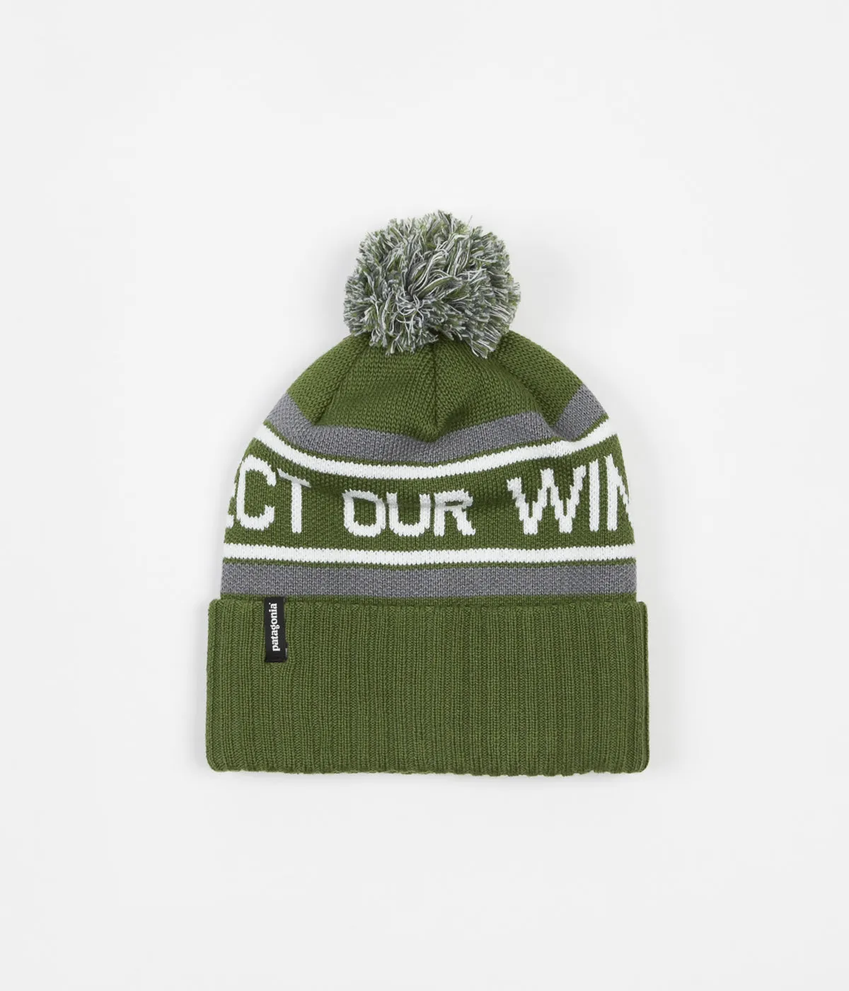 Patagonia Powder Town Beanie - POW / Glades Green